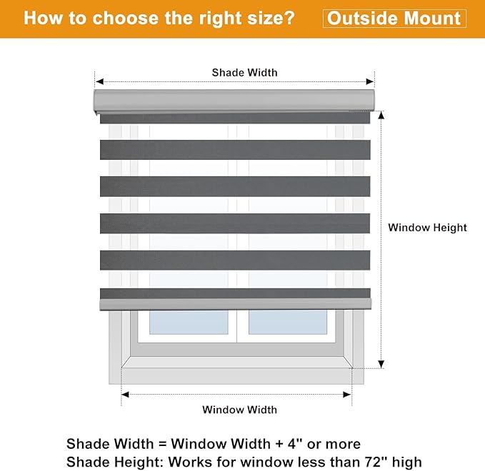 Persilux Cordless Zebra Blinds for Windows Free-Stop Window Shades Dual Layer - Image 8
