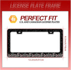 Cute Pink Flowers License Plate Frame Colorful Floral License Plate Frames - Image 7
