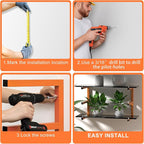4 PACK Lumber Rack Wall-Mounted Lumber Storage Rack, Heavy Duty Wood Storage - Image 7