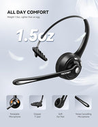 TECKNET Bluetooth Headset, Wireless Headset - Image 4