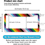 License Plate Frames Rainbow Front License Plate Bracket Rainbow Pride Flag - Image 2