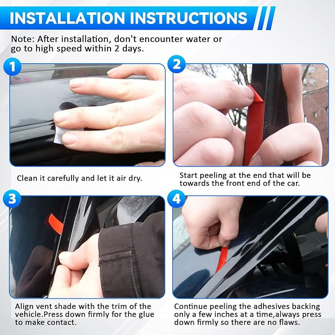 4pcs Window Visors Compatible - Image 6