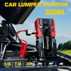 001B 3500A Car Jump Starter Battery Pack, 12V Car Charger Jump Starter Portable - Image 2