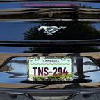 Sage Green Floral License Plate Frame Plant Flowers Stainless Steel License - Image 7