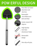 Auto Window Cleaning Tool, Retractable Windshield Cleaner Wand, Car Window - Image 3