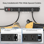 CRST 2Pack 6 Outlet Heavy Duty Power Strip - Image 4