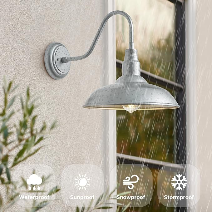 14in Outdoor Gooseneck Barn Lights - Image 2