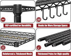 PrimeZone 3 Packs 55.5" W x 24" D x 80" H Heavy Duty Wire Storage Shelves - Image 4
