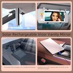 Solar Car Sun Visor Vanity Mirror, Sun Visor Makeup Mirror - Image 2