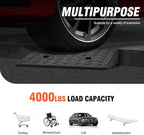 DNA MOTORING 2pcs 4.3" Rise Rubber Curb Ramp Heavy Duty Loading Driveway Ramp - Image 6