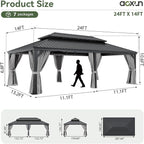 Aoxun 14' X 24' Hardtop Gazebo - Image 8