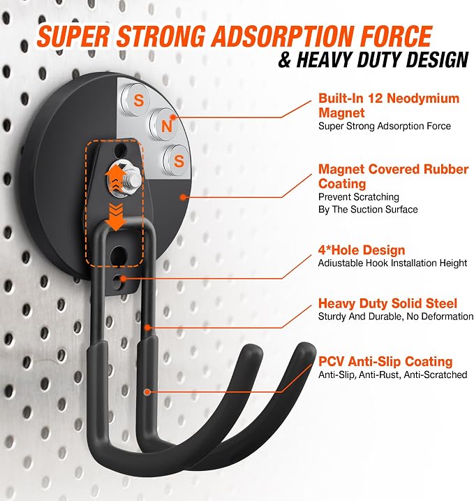 2 Pack Large Strong Magnetic Hooks - Image 2