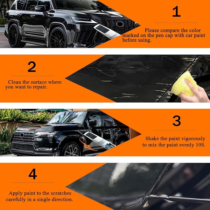 Caviar Touch Up Paint for Lexus, Car Paint Pen Scratch Repair Two-In-One Touch - Image 6