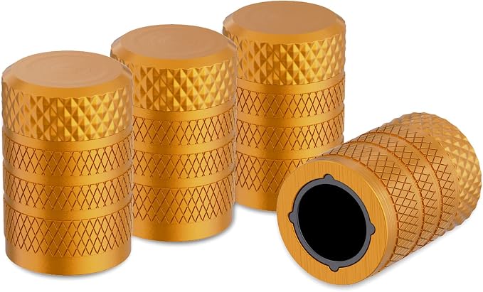 CKAuto Tire Valve Stem Caps, Anodized Aluminum Tire Valve Cap Set, Corrosion by CKAuto