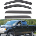 Set of 4 Front+Rear Smoke Sun/Rain Guard Outside Mount Tape-On Acrylic Window by LQQDP