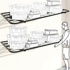 2-Pack 2x4ft Garage Wall Shelves, 2 Shelf Total 8 ft Garage Shelving Wall - Image 6
