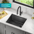 KRAUS Kore 23 Inch Undermount Workstation 16 Gauge Black Stainless Steel Single - Image 2