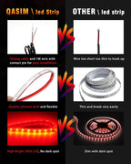 Qasim Car LED Strip Light 12V Red 12.5''/32CM - Image 4