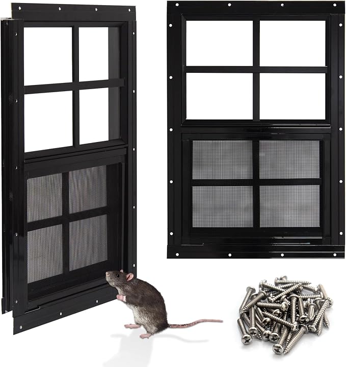 NeatiEase Upgraded Shed Windows 2 Pack, Chicken Coop by NeatiEase