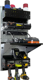 Wall Control Power Tool Storage Organizer Kit Cordless Drill Holder Charging by Wall+Control
