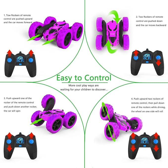 Remote Control Car for Girls, Stunt Rc Car, Princess Toys for Girl 6 7 8 9 - Image 4
