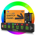Auxbeam 6 Gang Slim Switch Panel RGB AS-R60 Toggle Momentary Pulsed Dimmable by Auxbeam