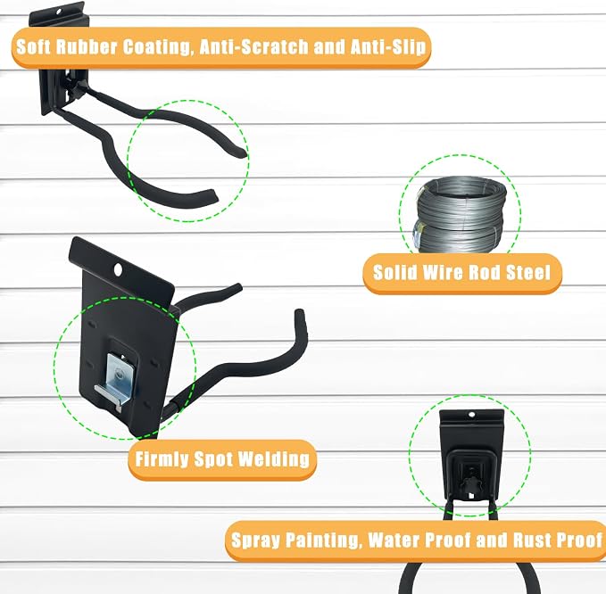Adjustable Slatwall Hooks, Lockable Slatwall Weedeater Hanger, String Trimmer - Image 8