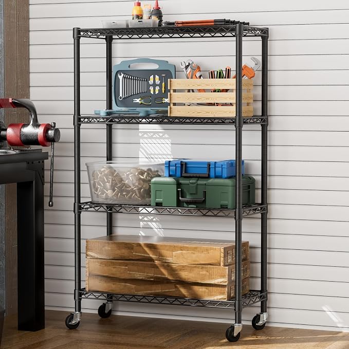 SINGAYE 4 Garage Heavy Duty Shelving Unit Kitchen Pantry Close Home Organizers - Image 7