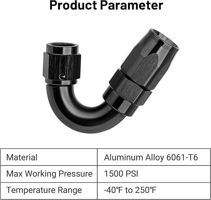 EVIL ENERGY 4AN 150 Degree One Piece Full Flow Hose End Fitting Swivel - Image 3