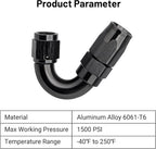 EVIL ENERGY 4AN 150 Degree One Piece Full Flow Hose End Fitting Swivel - Image 3
