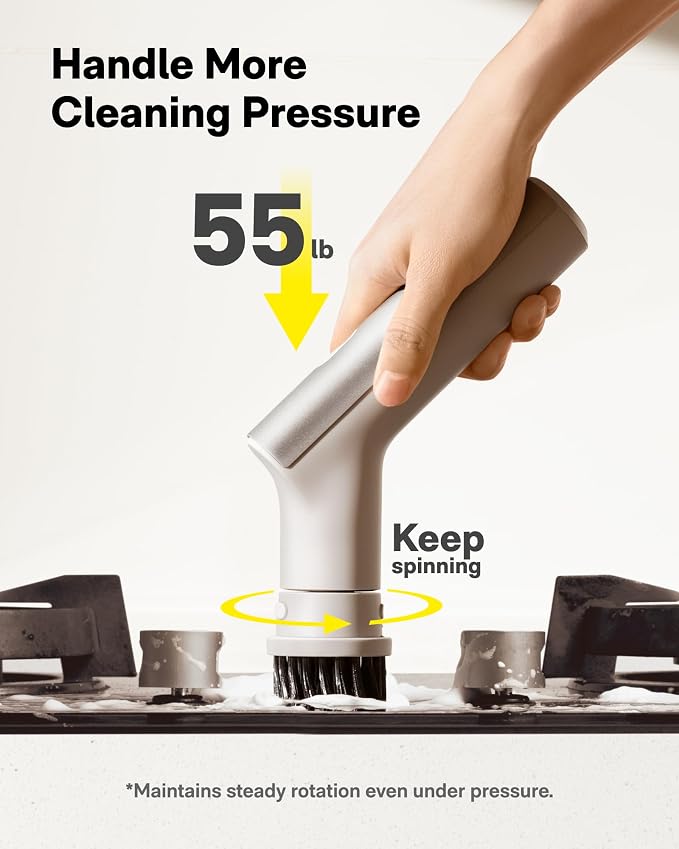 HOTO Cordless Electric Spin Scrubber, IPX7 Full Body Waterproof Dish Scrubber - Image 4