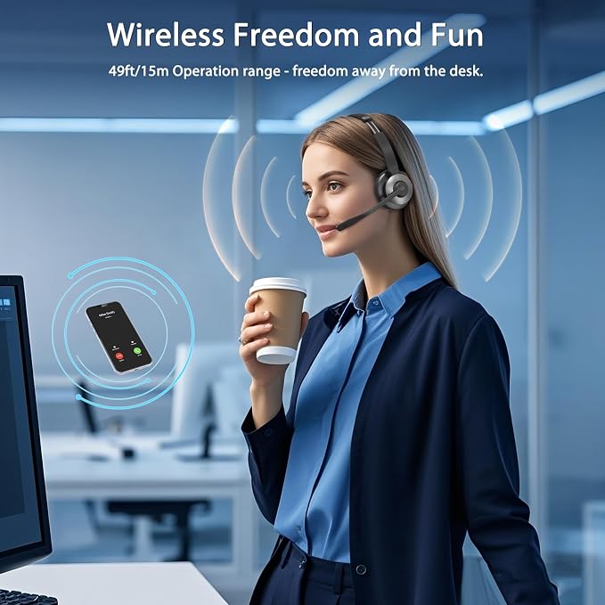 Bluetooth 5.3 Headset, Wireless Headset - Image 7