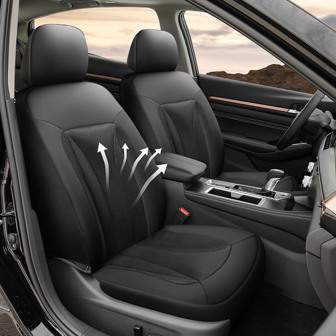 GIANT PANDA Front Seat Cover for Nissan, 3D Air Mesh Car Seat Covers Custom Fit - Image 2