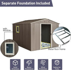 10×8FT Outdoor Metal Storage Shed Large Garden Sheds - Image 6
