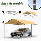 Carport, 10‘ x 20’ Heavy Duty Portable Garage All-Season Car Canopy w/Removable - Image 5