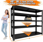 Storage Shelves Heavy Duty 2 PCS, 5-tier Adjustable Metal Industrial Utility - Image 3
