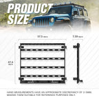 Roof Rack Cargo Basket with 4 PCS LED Light Bar Compatible with 2007-2024 Jeep - Image 3