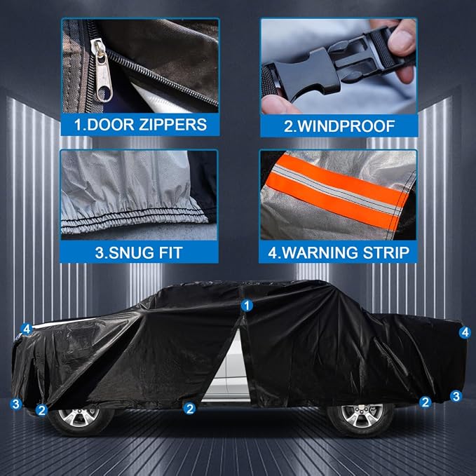 Nissan Frontier Truck Cover Custom Fit 2021-2025 King Cab/Crew Cab SB - Image 3