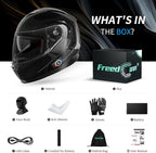 Motorcycle Helmet Bluetooth 5.0 Integrated New EPS FreedConn BM2-S Modular Flip - Image 4