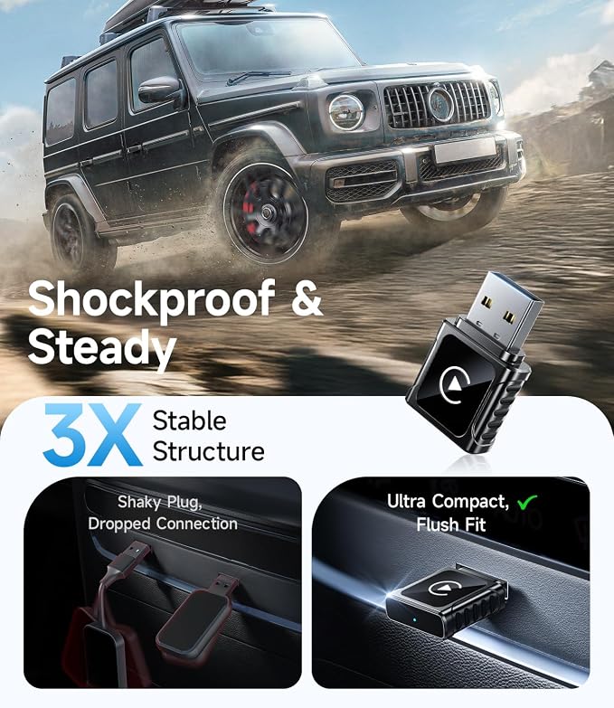 JDG Wireless CarPlay Adapter, Converts Wired CarPlay to Wireless, - Image 6