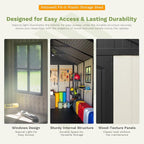Patiowell 8 x 12 FT Resin Outdoor Storage Shed - Image 7