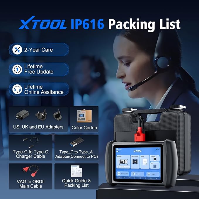 XTOOL IP616 V2.0 OBD2 Scanner Diagnostic Tool - Image 9