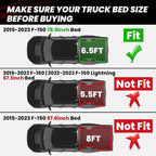 LASFIT Bed Mat for Ford F-150 2015-2025, Custom Fit All Weather Protector - Image 2