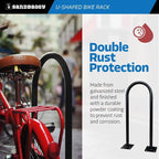 Sandbaggy In Ground Bike Rack | U Shaped, Commercial, 1 Loop, Galvanized Steel - Image 7