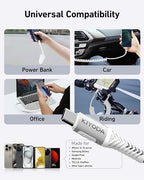 Coiled USB C to C Cable 3ft+6ft, Coiled USB C Cable - Image 8