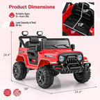 Costzon 12V Kids Ride on Truck Car, Electric Vehicle w/Remote Control, Threaded - Image 7
