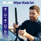 AJK Wiper Blades for Subaru Forester 2014 2015 2016 2017 2018, 2 Piece All - Image 7