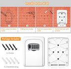 Key Lock Box Wall Mounted, Fayleeko 4 Digit Combination Lockbox - Image 7