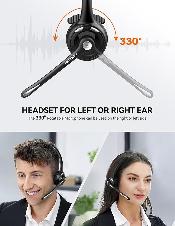 TECKNET Bluetooth Headset, Wireless Headset - Image 3