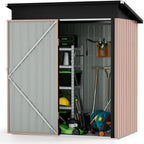 Aoxun 80 CU. FT Outdoor Storage Shed Waterproof Garden Metal Tool Shed - Image 5